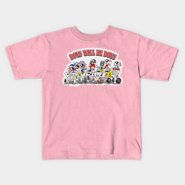 grand prix racer Kids T-Shirt by Gientescape